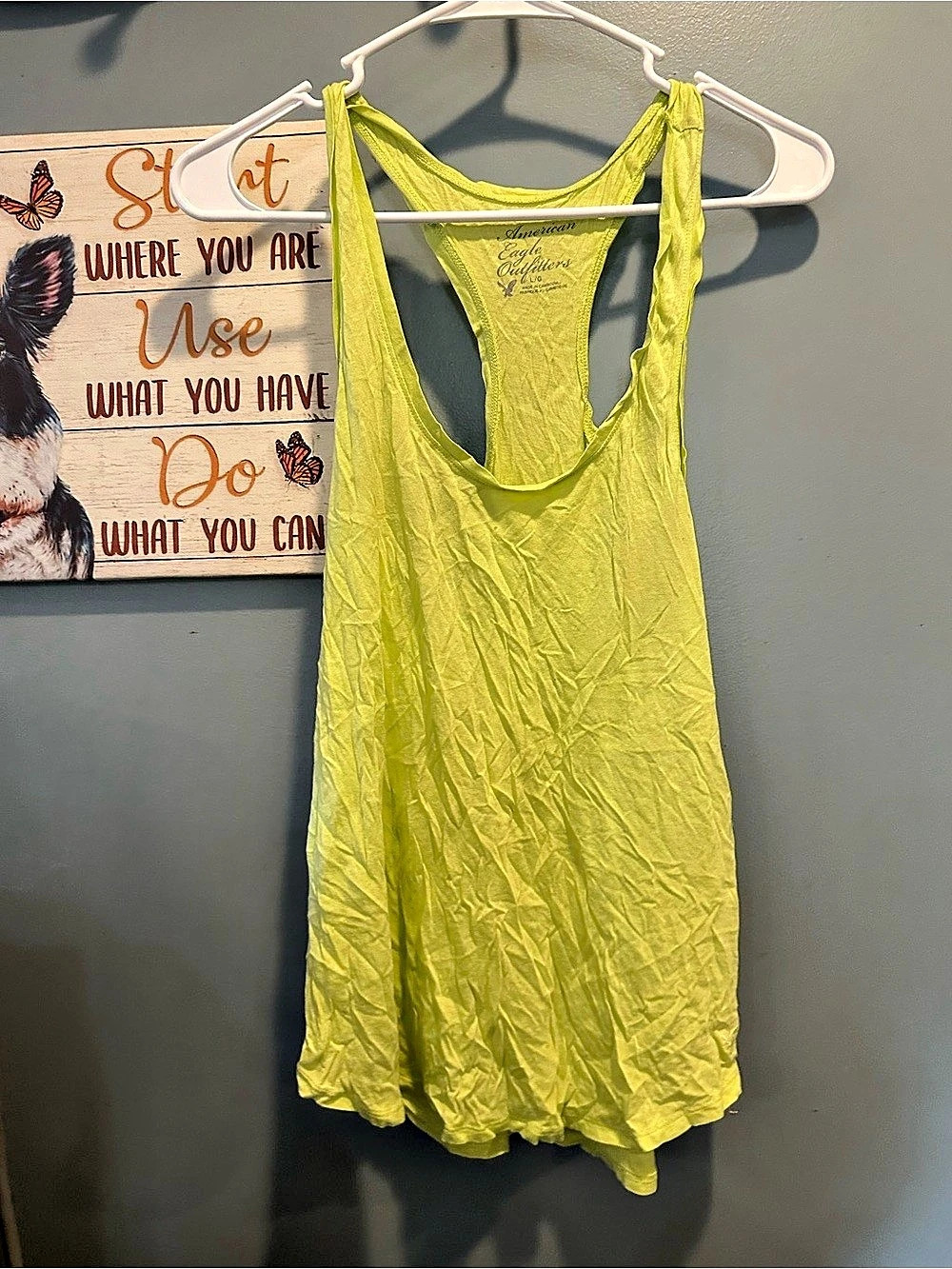 American Eagle Outfitters Green Tank Top Size Large